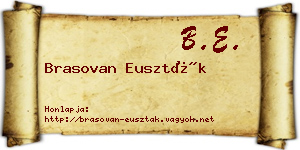 Brasovan Euszták névjegykártya